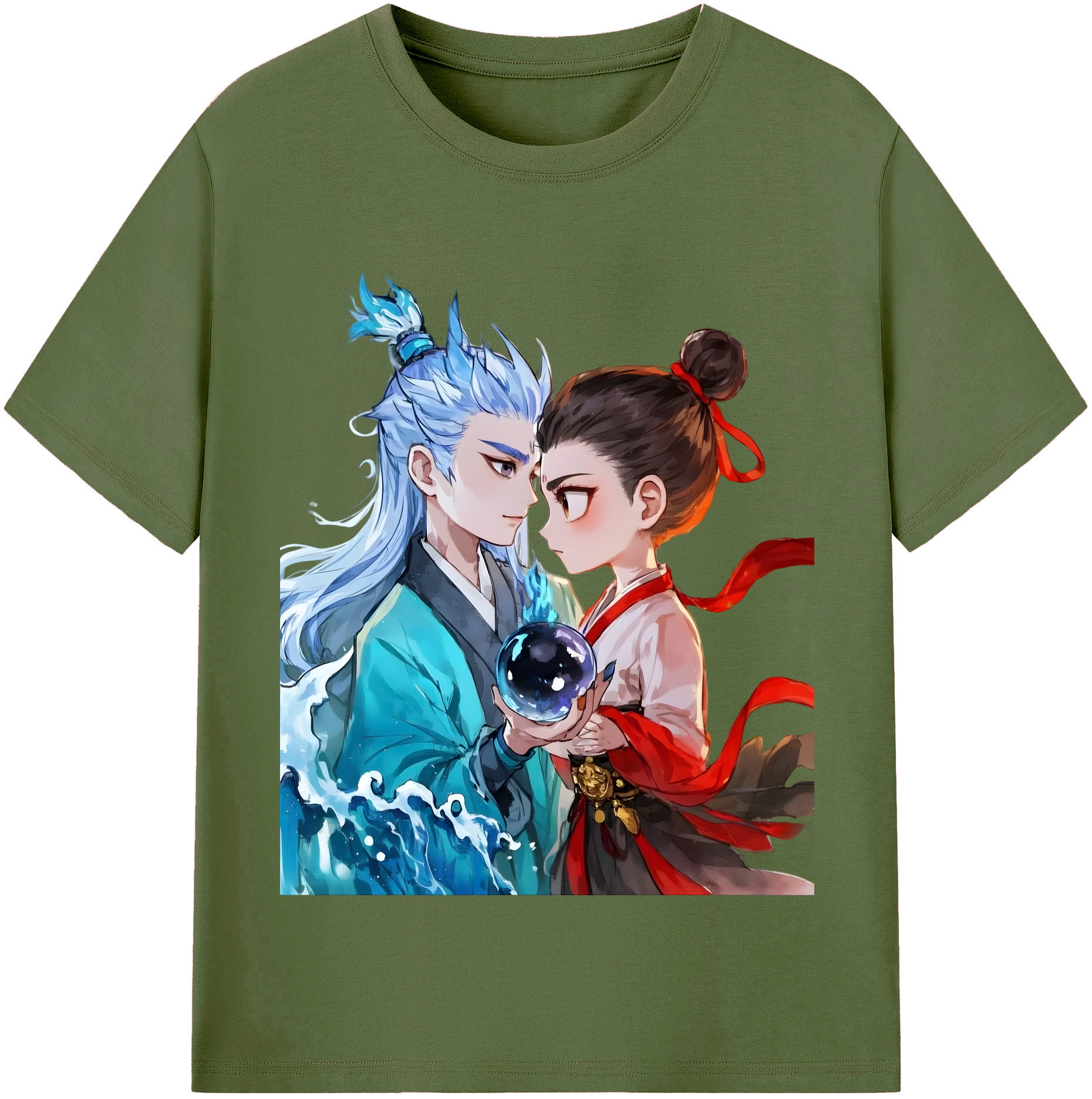 （画像用） Ne Zha 2 ナタ 魔童の大暴れ 綿100％半袖Tシャツ（フロントプリント）